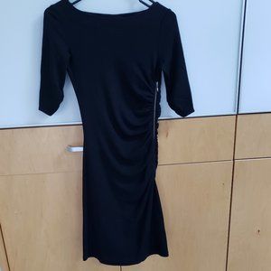 Banana Republic "Little Black Dress" with Boat Neck and Ruched Side Detail